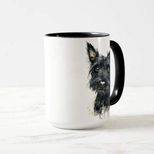 Black Scottish Terrier Mug Tasse (VorderseiteRechts)