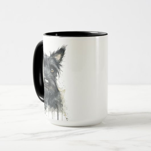 Black Scottish Terrier Mug Tasse (Vorderseite Links)