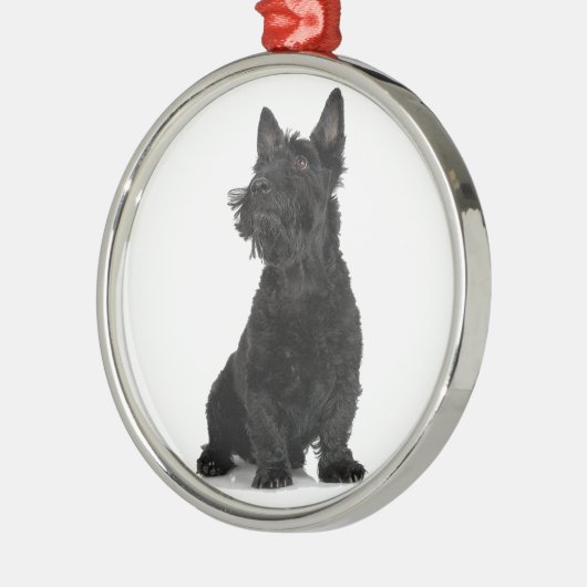 Black Scottish Terrier Ornament Aus Metall (Links)