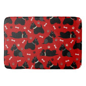 Black Scottish Terrier Paws and Bones Badematte (Vorderseite)