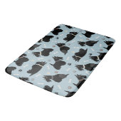 Black Scottish Terrier Paws and Bones Bath Mat Badematte (Schrägansicht)
