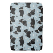 Black Scottish Terrier Paws and Bones Bath Mat Badematte (Vorderseite Vertikal)