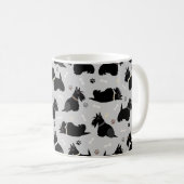 Black Scottish Terrier Paws and Bones Coffee Tasse (VorderseiteRechts)
