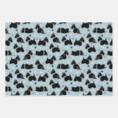 Black Scottish Terrier Paws and Bones Geschenkpapier Set (Vorderseite 2)