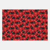 Black Scottish Terrier Paws and Bones Geschenkpapier Set (Vorderseite)