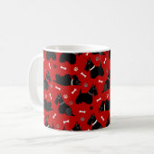 Black Scottish Terrier Paws and Bones Kaffeetasse (Vorderseite Links)