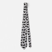 Black Scottish Terrier Paws and Bones Neck Tie Krawatte (Vorderseite)