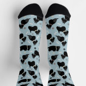 Black Scottish Terrier Paws and Bones Socks Socken (Oben)