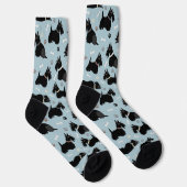 Black Scottish Terrier Paws and Bones Socks Socken (Rechts)