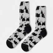 Black Scottish Terrier Paws and Bones Socks Socken (Linkes Detail)