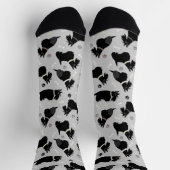 Black Scottish Terrier Paws and Bones Socks Socken (Oben)