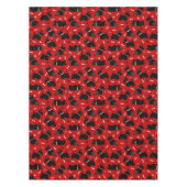 Black Scottish Terrier Paws and Bones Tischdecke (Vorderseite)