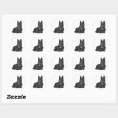 Black Scottish Terrier Puppy Doppy Sticker / Siege (Blatt)