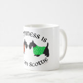 Black Scottish Terriers Happy Kaffeetasse (VorderseiteRechts)
