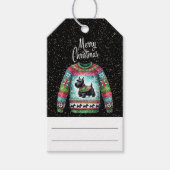 Black Scotty Hund Ugly Weihnachtssüßer Geschenkanhänger (Vorderseite)