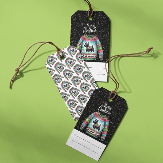 Black Scotty Hund Ugly Weihnachtssüßer Geschenkanhänger