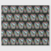 Black Scotty Hund Ugly Weihnachtssüßer Geschenkpapier (Flach)