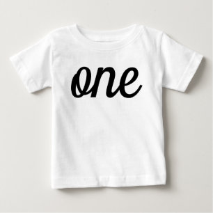 Black Script 1. Geburtstag Baby T-shirt