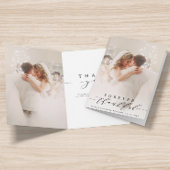 Black Script 2 Foto für immer Dankbare Hochzeit Dankeskarte