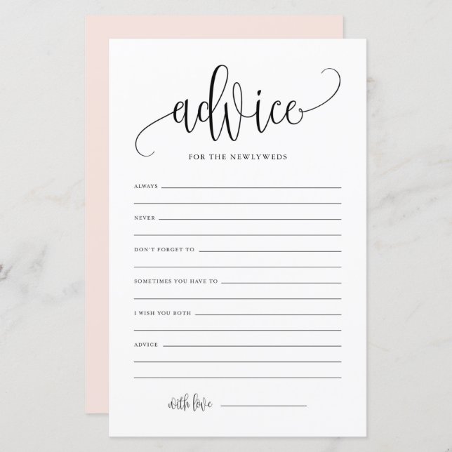 Black Script Advisor für die Hochzeitskarte von Ne (Vorne/Hinten)