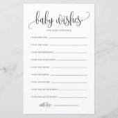 Black Script Baby Well will Baby Showcard (Vorderseite)