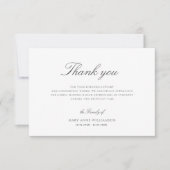 Black Script-Beerdigung Dankkarten Dankeskarte (Vorderseite)