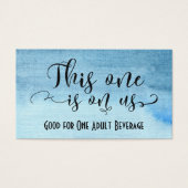 Black Script & Blue Ombre Aquarelltränke Tickets (Vorderseite)