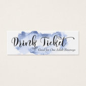 Black Script & Dark Blue Watercolor Drinckets (Vorderseite)