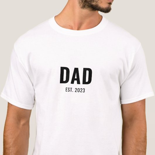 Black Script Established Dad T-Shirt