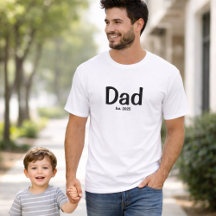 Black Script Established Dad T-Shirt