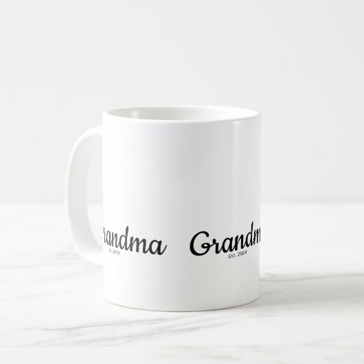 Black Script Established Grandma Kaffeetasse (Vorderseite Links)