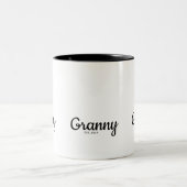 Black Script Established Grandma Zweifarbige Tasse (Mittel)