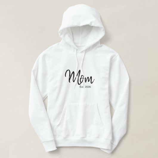 Black Script Established Mom Hoodie (Design vorne)