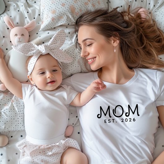 Black Script Established Mom T-Shirt