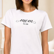 Black Script Established Mom T-Shirt