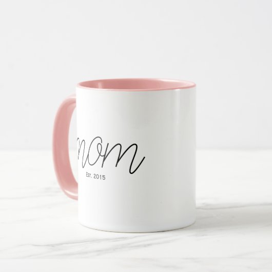 Black Script Established Mom  Tasse (Vorderseite Links)