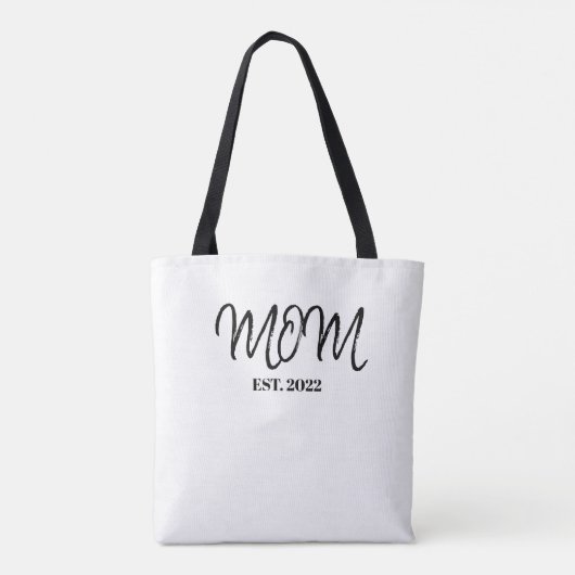 Black Script Established Mom Tote Bag Tasche (Rückseite)