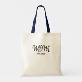 Black Script Established Mom Tote Bag Tragetasche (Rückseite)