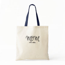 Black Script Established Mom Tote Bag