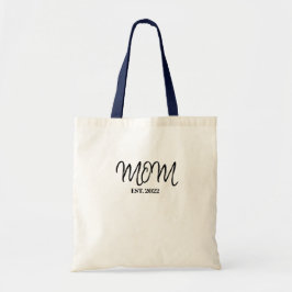 Black Script Established Mom Tote Bag Tragetasche