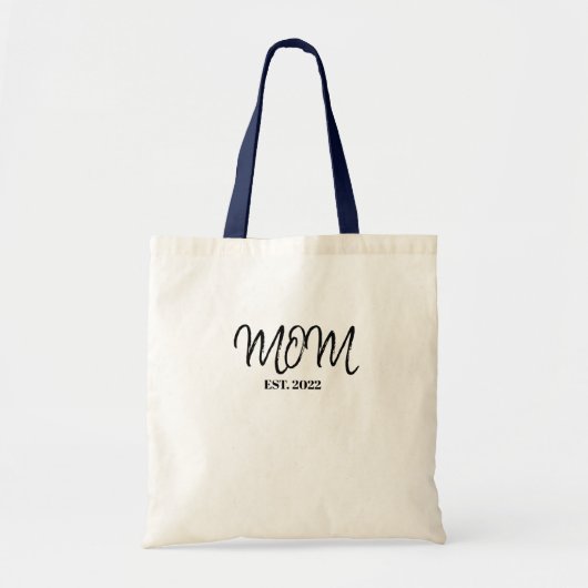 Black Script Established Mom Tote Bag Tragetasche (Vorne)