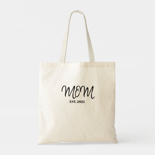 Black Script Established Mom Tote Bag Tragetasche (Rückseite)