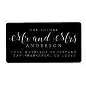 Black Script Future Mr Mrs Return Address (Vorne)
