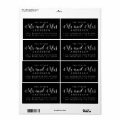 Black Script Future Mr Mrs Return Address (Vorne)