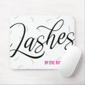Black Script Imitats Gold Lashes Mousepad (Mit Mouse)