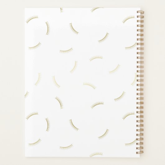 Black Script & Imitats Gold Lashes Planer (Rückseite)