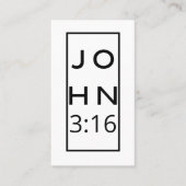 Black Script John 3:16 Gospel Tract Visitenkarte (Vorderseite)