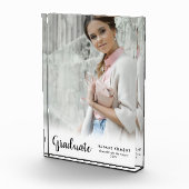 Black Script Moderner Graduate Abschluss Fotoblock (Rechts)