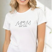 Black Script MOM  Established 20XX  T-Shirt