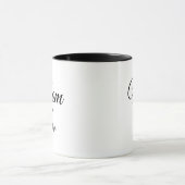 Black Script Mom Established New Mom Gift Name Tasse (Zentrum)